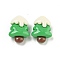 Christmas Theme Opaque Resin Decoden Cabochons, Christmas Tree, 15x11x6mm