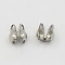 Tarnish Resistant 304 Stainless Steel Bead Tips, Stainless Steel Color, 5x3.5mm, Hole: 0.5mm, Inner Diameter: 2.5mm