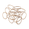 Nickel Free Brass Linking Rings, Oval, Antique Bronze, 16x30x1mm