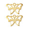 201 Stainless Steel Pendants,  Butterfly Charms, Golden, 9x13x0.5mm, Hole: 1.2mm