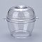 Plastic Candle Molds, for Candle Making Tools, Apple Shape, Clear, 81x70x67mm, Hole: 40mm, Inner Diameter: 61mm