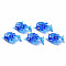 Handmade Lampwork Beads, Dolphin, Royal Blue, 25~28x17~18x12~13mm, Hole: 1.6mm