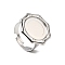 304 Stainless Steel Cuff Ring Components, Pad Ring Settings, Octagon, Stainless Steel Color, Tray: 15.5mm, Inner Diameter: 18mm