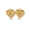 304 Stainless Steel Connector Cabochon Settings, Heart, Golden, Tray: 1.2mm, 12.5x10.5x3.5mm, Hole: 1mm