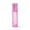 Glass Essential Oil Roller Bottles, with Lid and Stainless Steel Roller Balls, Refillable Bottles, Column with Fortune Cat Pattern & Chinese Character, Pearl Pink, 2x8.6cm, Hole: 9.5mm, Capacity: 10ml(0.34fl. oz)