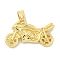 Rack Plating Brass Pendants, Long-Lasting Plated, Lead Free & Cadmium Free, Motorbike Charms, Real 18K Gold Plated, 14.5x25x5.5mm, Hole: 5x2.5mm