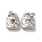 Brass Micro Pave Cubic Zirconia Pendants, Cadmium Free & Nickel Free & Lead Free, Real 18K Gold Plated, Lock, Lavender, 12.5x9x4mm