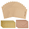 Gilding Classical Kraft Paper Envelopes with Stickers, and Crown Pattern Letter Paper, BurlyWood, 135x195x0.5mm, Stickers: 35mm, 30sets