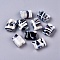 Handmade Lampwork Beads, Pearlized, Rectangle, Black, 20x15x8mm, Hole: 2mm
