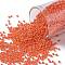 TOHO Round Seed Beads, Japanese Seed Beads, (129) Opaque Luster Pumpkin, 15/0, 1.5mm, Hole: 0.7mm, about 15000pcs/50g
