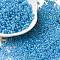 Glass Seed Beads, Transparent Inside Colours Luster, Round Hole, Round, Dodger Blue, 3x2mm, Hole: 1mm, about 14850pcs/set