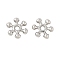 Brass Spacer Beads, Cadmium Free & Nickel Free & Lead Free, Flower, Platinum, 7x6x1.5mm, Hole: 0.8mm