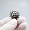 Sun Shape Aolly Coin Screw Rivets, with Iron Screw, for Purse Suitcase Leathercraft Decoration, Antique Silver, 20mm