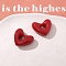 Spray Paint Resin Pendants, Heart, Hollow, FireBrick, 21.5x26x11mm, Hole: 7mm