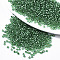 Glass Seed Beads, Fit for Machine Eembroidery, Silver Lined, Round, Green, 2.5x1.5mm, Hole: 1mm, about 444pcs/10g