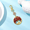 Natural Red Jasper Chips Beads & Alloy Tree of Life Pendant Decorations, with Swivel Lobster Claw Clasps, 90mm
