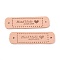 PU Leather Label Tags, Handmade Embossed Tag, with Holes, for DIY Jeans, Bags, Shoes, Hat Accessories, Rectangle with Word Handmade, PeachPuff, 55x15x1.2mm, Hole: 2mm
