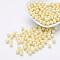 Eco-Friendly Poly Styrene Acrylic Beads, AB Color Plated, Round, Champagne Yellow, 8mm, Hole: 1mm, about 2000pcs/500g