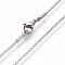 Non-Tarnish 304 Stainless Steel Boston Link Chain Necklaces, with Lobster Claw Clasps, Stainless Steel Color, 19.49 inch(49.5cm)