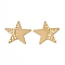 Ion Plating(IP) 304 Stainless Steel Pendants, Star Charm, Real 18K Gold Plated, 25x26x1mm, Hole: 1.5mm