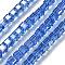 Electroplate Glass Beads Strands, Cube, AB Color, Faceted, Dodger Blue, 7x7x7mm, Hole: 1.4mm, about 99pcs/strand, 27.44''(69.7cm)