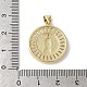 Латунные микропаве прозрачные подвески с фианитом KK-K385-025G-3