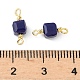Стеклянные граненые кубические соединители подвески KK-C097-10G-02-3