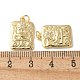 Латунные микропаве прозрачные подвески с фианитом KK-Q031-28G-3