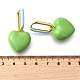 Серьги-кольца из латуни в форме сердца EJEW-D314-02G-5