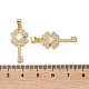 Латунные микро проложить кубического циркония подвески KK-D057-15G-2