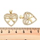 Подвески из латуни с прозрачным фианитом KK-U009-05D-G-3