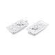 Латунные микропаве прозрачные подвески с фианитом KK-G432-18P-3