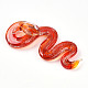 Ручной золотой песок Lampwork большие кулоны LAMP-T023-11-3