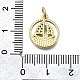 Латунные микропаве прозрачные подвески с фианитом KK-V010-20G-3