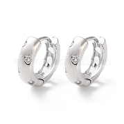 Серьги-кольца из латуни с прозрачным кубическим цирконием EJEW-S241-20P