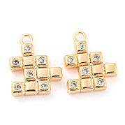 Латунные микро проложить кубического циркония подвески KK-E090-36G