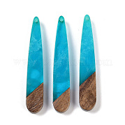Подвески из смолы и дерева WOOD-F015-01G