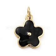 Подвески из латуни с покрытием из эмали KK-G387-09G-06