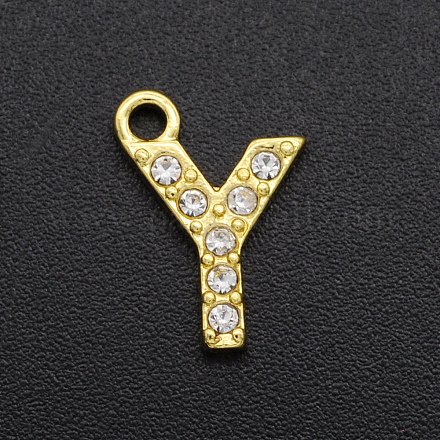 Подвески сплава Rhinestone PALLOY-S098-DA021-Y-1