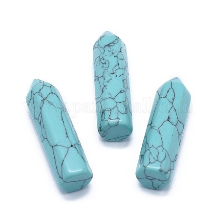 Синтетические бирюзовые бусины G-G795-02-03B-1