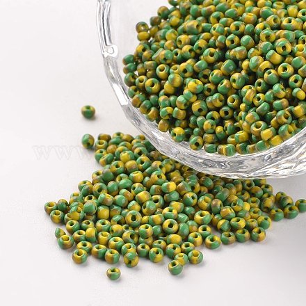 12/0 непрозрачные цвета просачиваться стеклянные бусины SEED-M008-C27-1