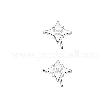 Серебряные серьги s925 с четырехконечной звездой AW5545-1