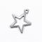 Tarnish Resistant 304 Stainless Steel Charms, Star, Stainless Steel Color, 15x13x0.8mm, Hole: 1mm