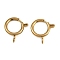 304 Stainless Steel Spring Ring Clasps, Ion Plating(IP), Real 18K Gold Plated, 19x14x2.5mm, Hole: 3mm