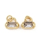 Brass Micro Pave Clear Cubic Zirconia Charms, Bag Charm, with Jump Ring, Rack Plating, Long-Lasting Plated, Lead Free & Cadmium Free, Real 18K Gold Plated, 9.5x11x5mm, Hole: 3mm