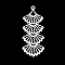Tarnish Resistant 201 Stainless Steel Pendants, Laser Cut, Fan, Stainless Steel Color, 41x17x1mm, Hole: 1.6mm