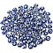 NBEADS 100 Pcs Enamel Evil Eye Beads, 8mm Flat Round Evil Eye Beads with Silver Edge Turkish Evil Eye Spacer Beads for Jewelry Making DIY Necklace Bracelet Earring Crafts