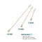 3Pcs 3 Styles Brass Lobster Claw Clasps, with Brass Cable Chains, Golden, 65~166mm, 1pc/style