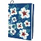 Polyester Book Covers, Elastic Notebook Wraps, Rectangle, Flower, 400x250mm