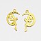 Zinc Alloy Fairy Sprite Charms, Characters Pendants in Fairy Tales, Halloween, Cadmium Free & Nickel Free & Lead Free, Golden, about 25mm long, 14mm wide, 3mm thick, hole: 2mm